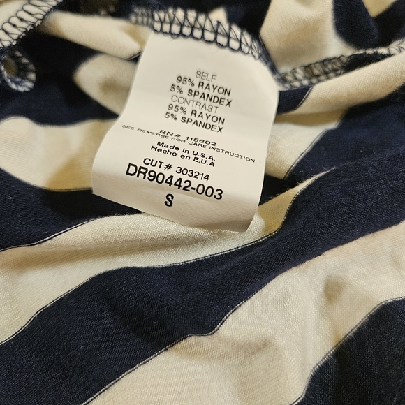 Lush Striped Sun Dress, Navy/ White, Small - Picture 9 of 12